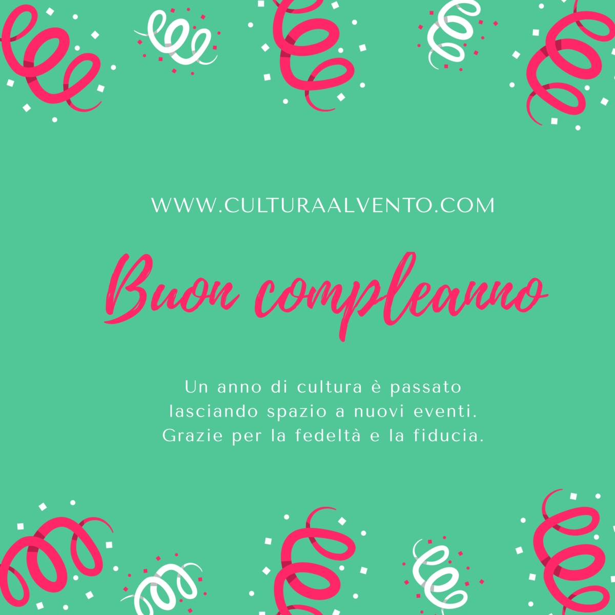 Un anno di&nbsp;Culturaalvento